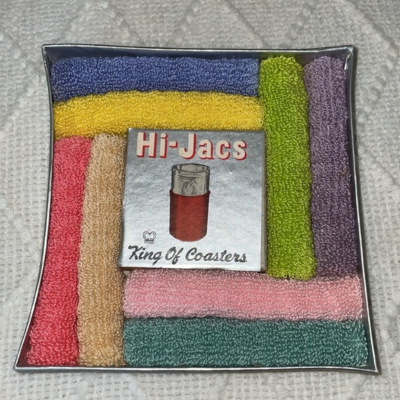 Vintage NIB Hi-Jacs Colorful Coasters Set - Picture 2 of 4